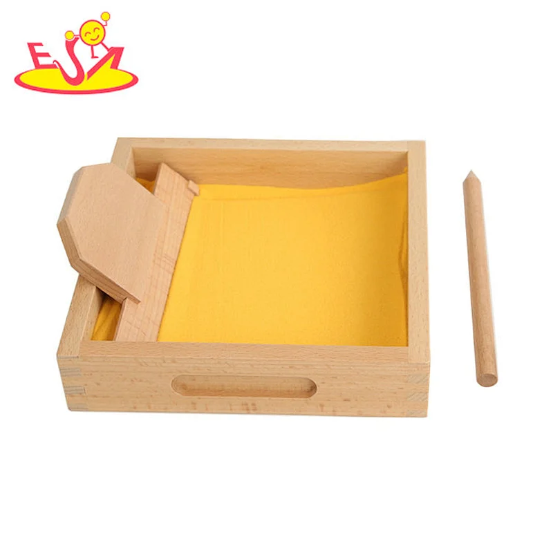 Children's early educational toys wooden sand scraping box W12E135