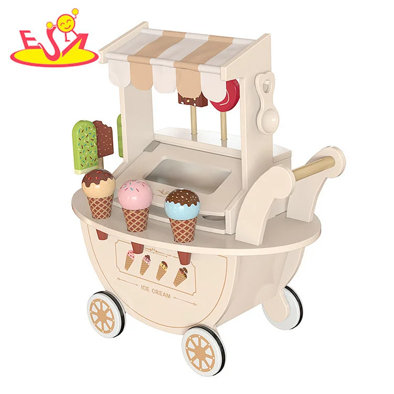 Los recién llegados fingen jugar con trajes de helado de madera juguetes para niños w10a148