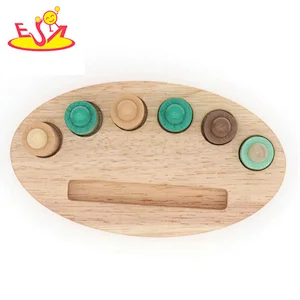 Venta caliente niños educativos material didáctico juguetes de bloque de enchufe de madera W12F149