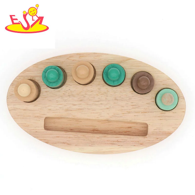Venta caliente niños educativos material didáctico juguetes de bloque de enchufe de madera W12F149