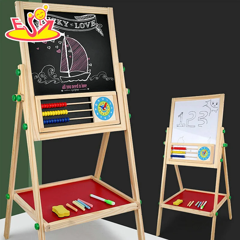 Multifunctional education toys wooden abacus drawing board for kids W12B224