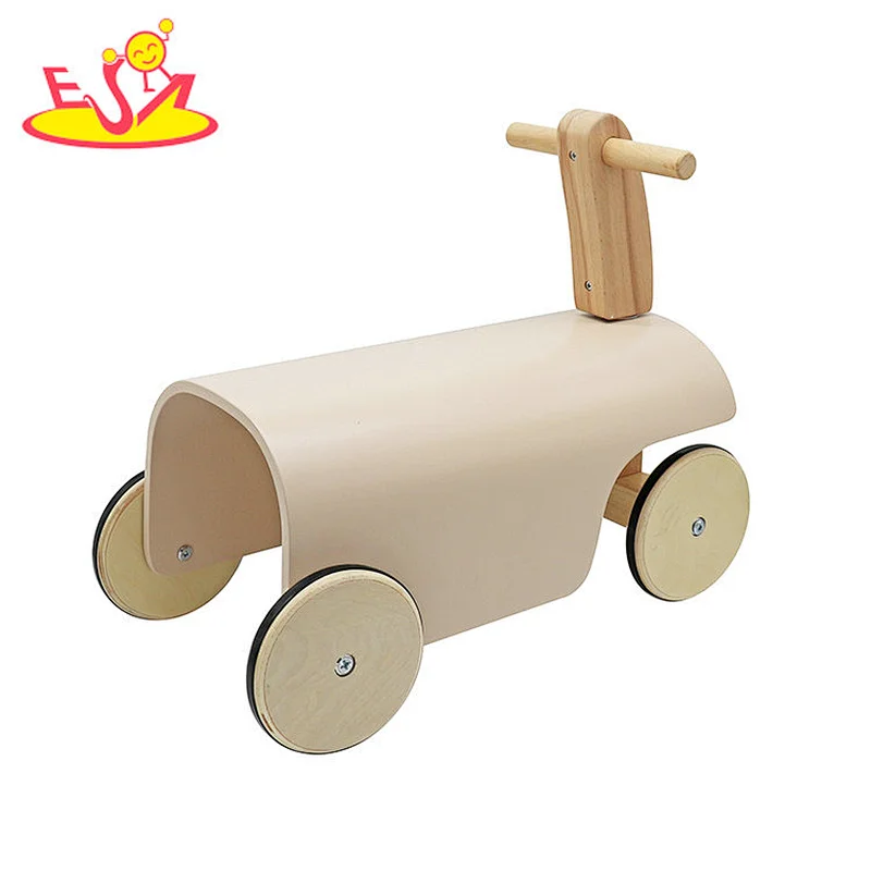 Top fashion 4 wheels car toy wooden ride on toys for kids W16B018