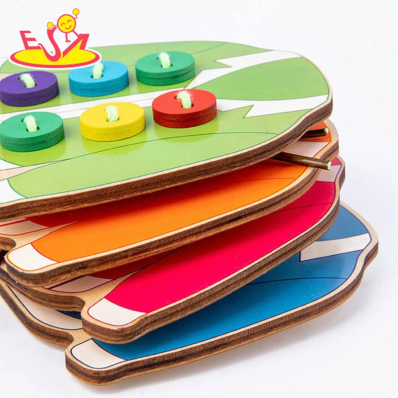 Lernspielzeug zum Stricken, Nähen, Knopfspiel, Hand-Auge-Koordination für Kinder W01A468