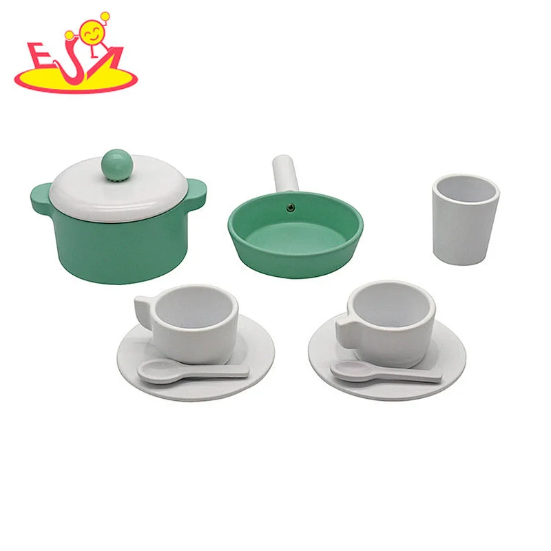 Kochspielzeug-Set aus Holz im neuen Design mit Kaffeemaschine W10C718C