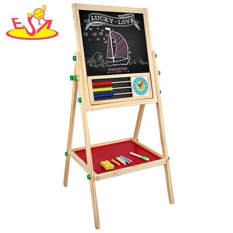 Multifunctional education toys wooden abacus drawing board for kids W12B224