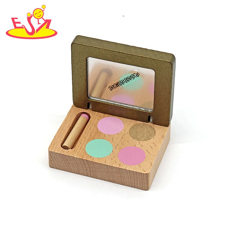 Neue heißeste Mädchen tun so, als würden sie Holzpuppen-Make-up-Kit mit Tasche W10D541 spielen