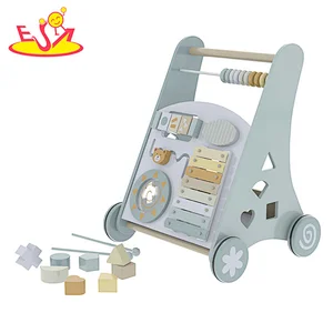 New design activity play wooden push toy walker for toddlers W08J001E