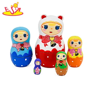 New design baby educational toys wooden nesting doll sets W06D156
