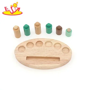 Venta caliente niños educativos material didáctico juguetes de bloque de enchufe de madera W12F149