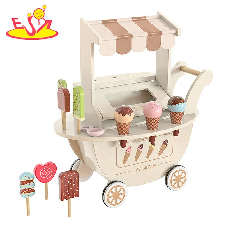 Los recién llegados fingen jugar con trajes de helado de madera juguetes para niños w10a148