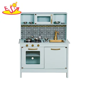 تصميم جديد معكرون لعبة مطبخ خشبية لطيفة للأطفال W10C582