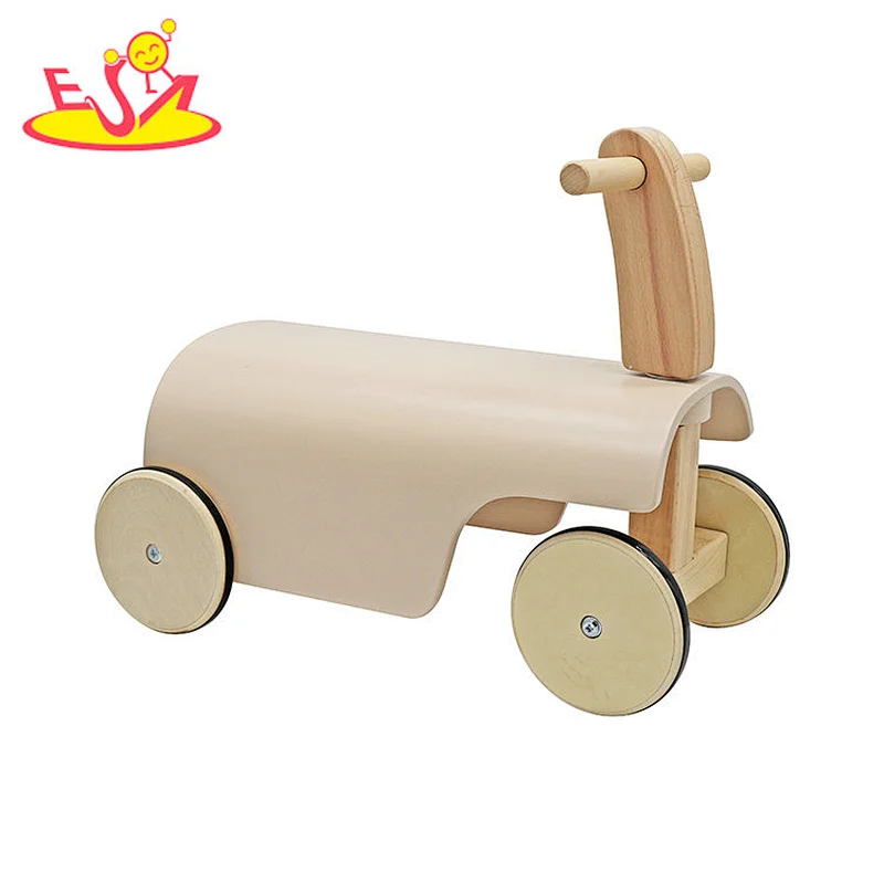 Top fashion 4 wheels car toy wooden ride on toys for kids W16B018