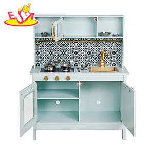 تصميم جديد معكرون لعبة مطبخ خشبية لطيفة للأطفال W10C582