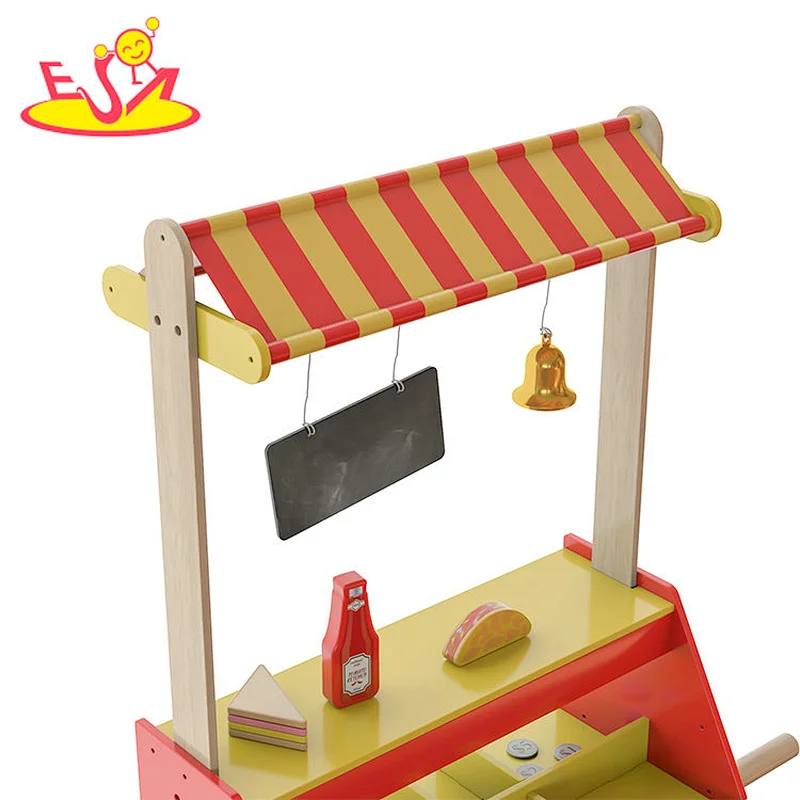 Nuevo mostrador de juegos de simulación, tienda de juguetes de madera de hamburgo para niños W10A149