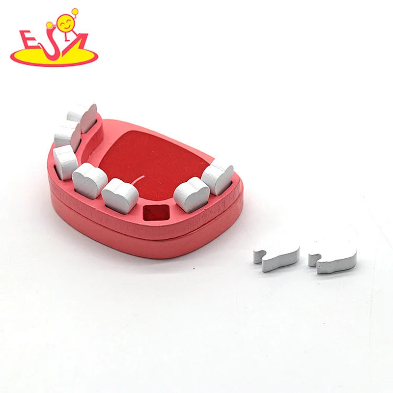 Wooden educational doctor medical pretend wooden dentist play set for kids W10D544