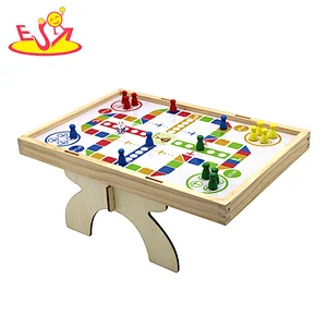 Lustiges 2-in-1-Mini-Schachbrett-Holzfußballtischspiel für Kinder W01A471