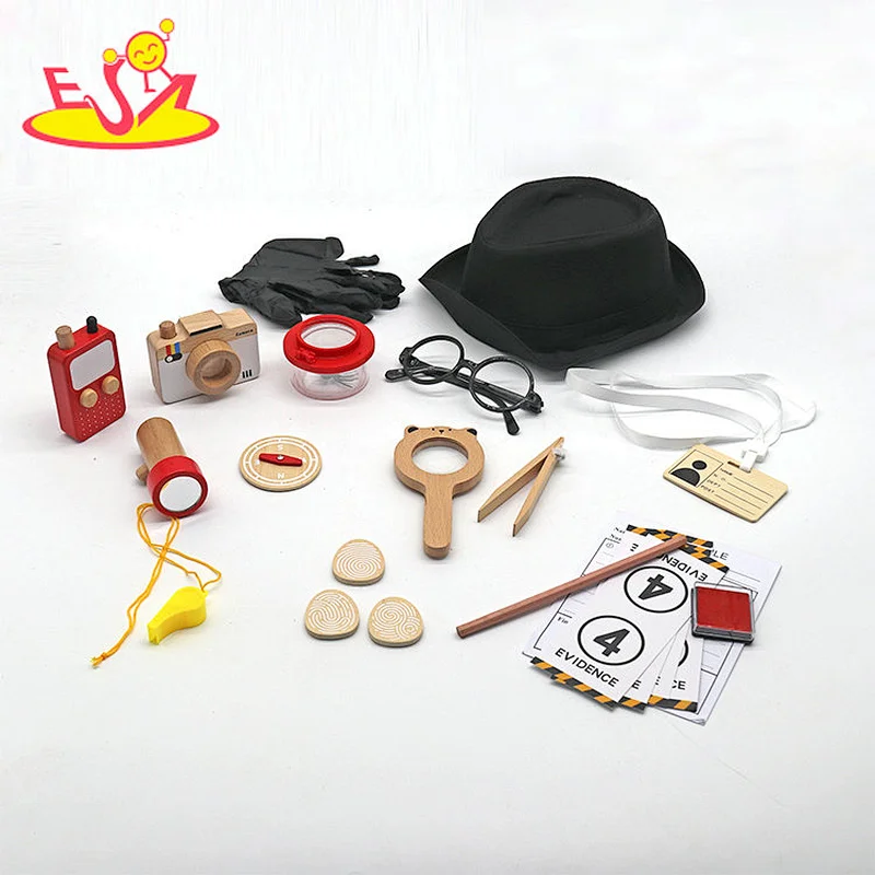 مجموعة لعب التظاهر بأحدث الأزياء ألعاب سوات خشبية للشرطة للأطفال W10D542
