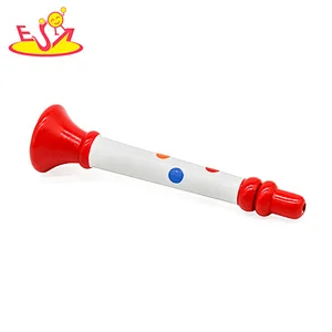 High quality kids musical instrument toys wooden horn toy W07D025