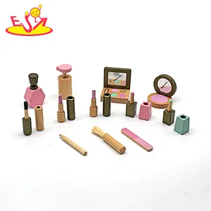 Neue heißeste Mädchen tun so, als würden sie Holzpuppen-Make-up-Kit mit Tasche W10D541 spielen