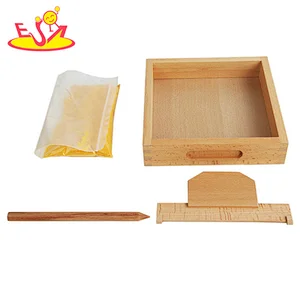 Children's early educational toys wooden sand scraping box W12E135