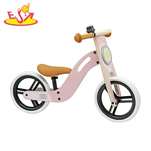 New design preschool pink wooden balance bike for girls W16C339