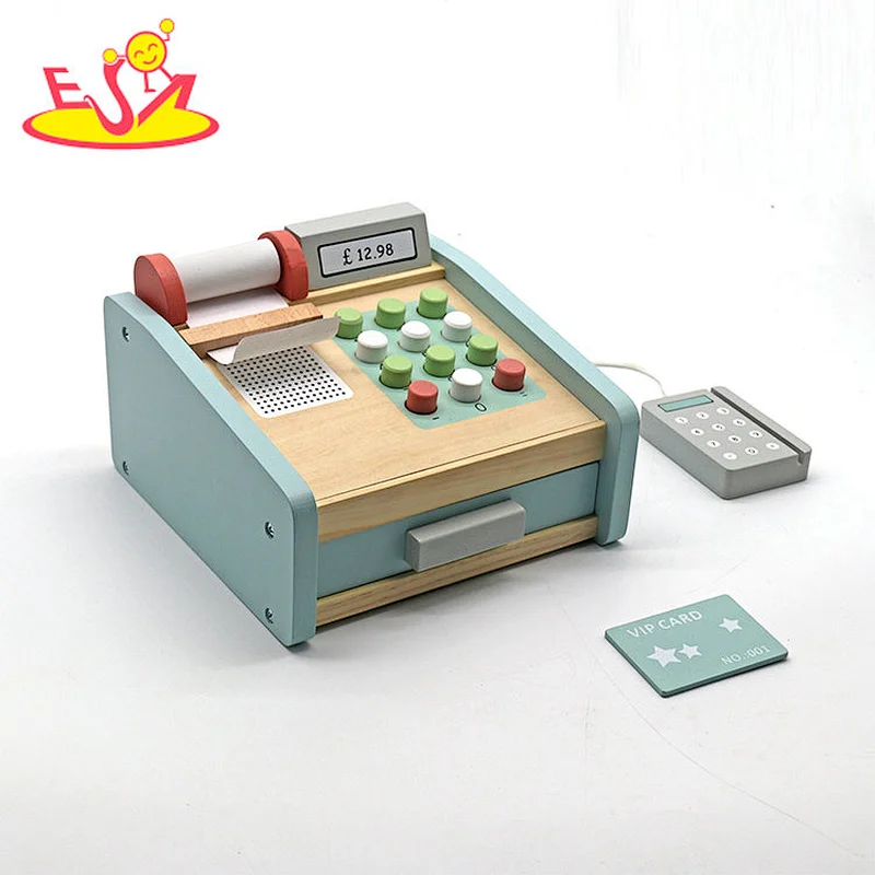 Моделирование ролевых игр, кассовый калькулятор, игрушки, супермаркет, деревянные игрушки, кассовые аппараты для детей, W10A158