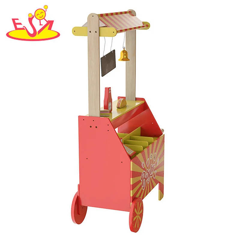 Nuevo mostrador de juegos de simulación, tienda de juguetes de madera de hamburgo para niños W10A149
