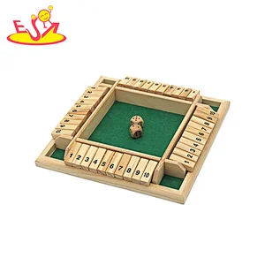 Interactive Educational Toys Chess 4-Way Wooden Board Shut The Box Digital Dice Game W12F152