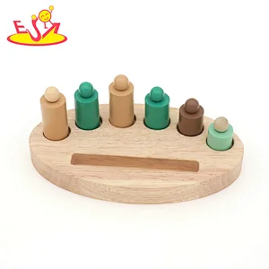 Venta caliente niños educativos material didáctico juguetes de bloque de enchufe de madera W12F149