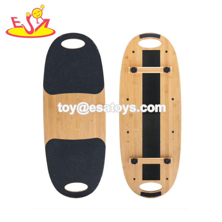 High Quality Fitness Sports Portable Wooden Roller Balance Board For Kids W01F073