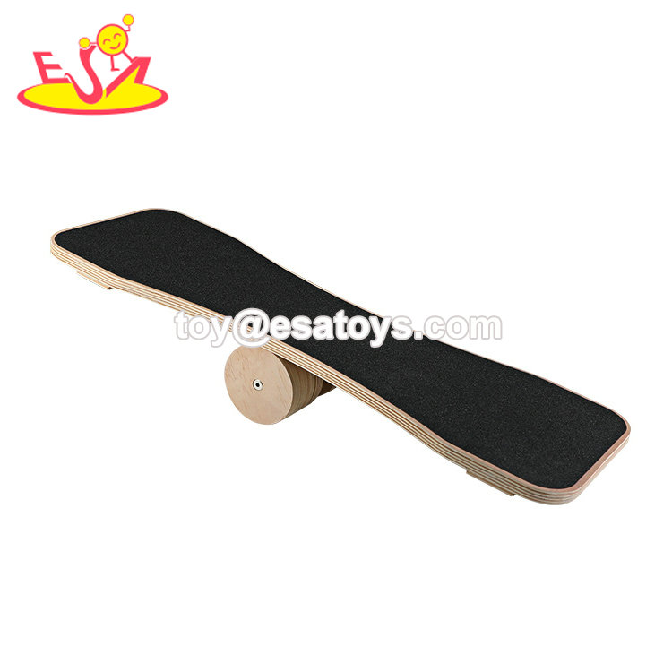 Popular Body Building Portable Wooden Balance Board With Cork Roller W01F075