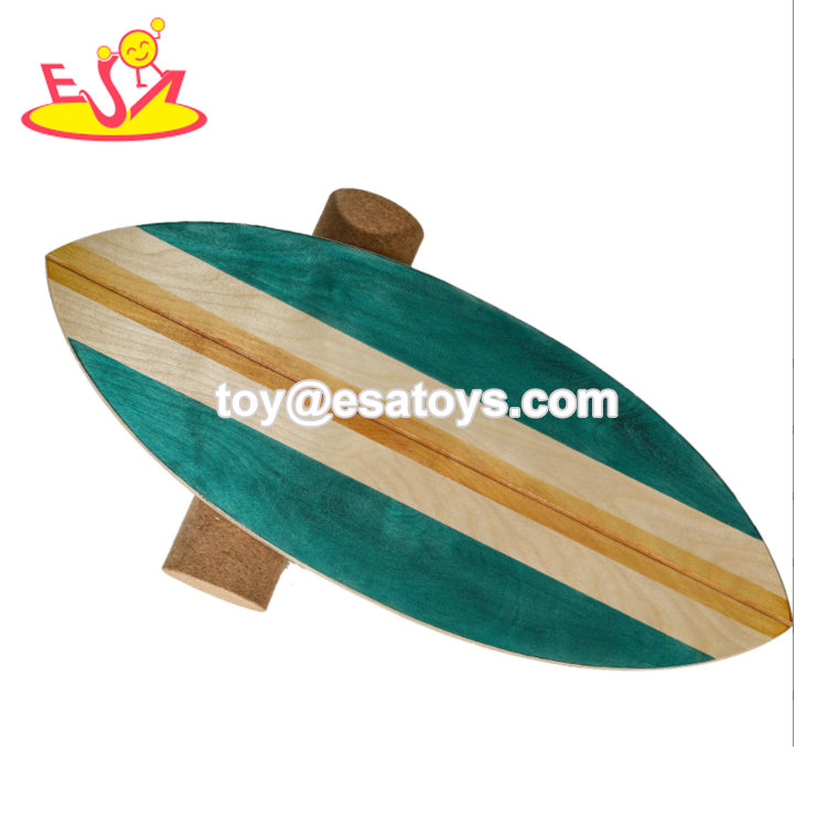 New Design Indoor Fitness Stability Training Wooden Rectangle Balance Board W01F080