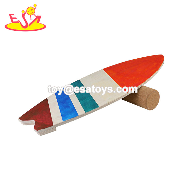 Wholesale Body Building Non-Slip Wooden Round Balance Board With Handle W01F083