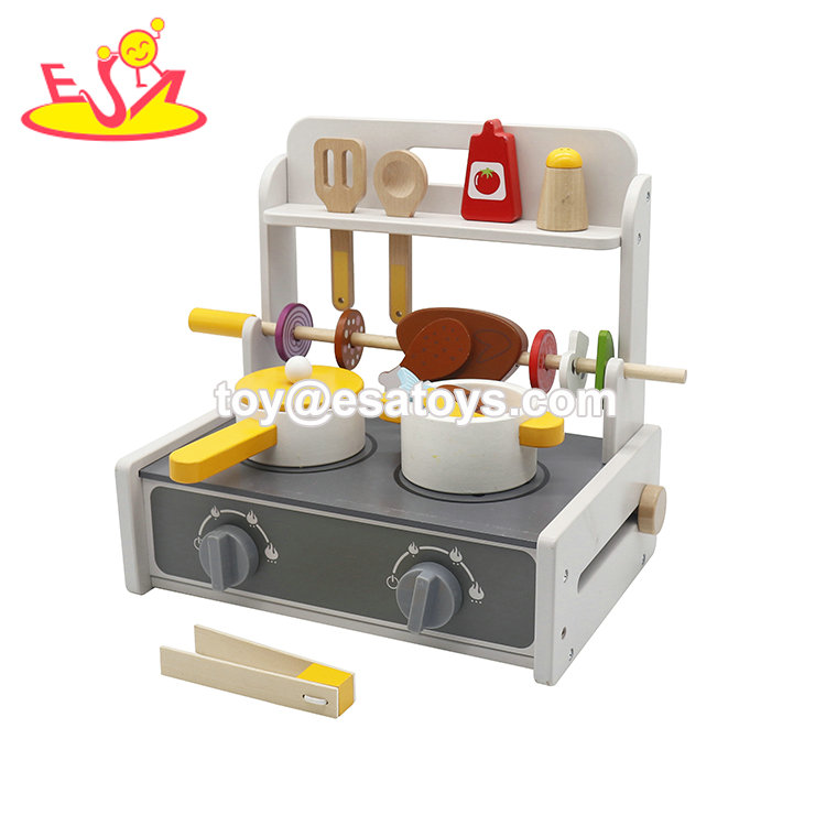 New Design Kids Kitchen Pretend Play Simulation Wooden Stove Toy With Oven W10D618