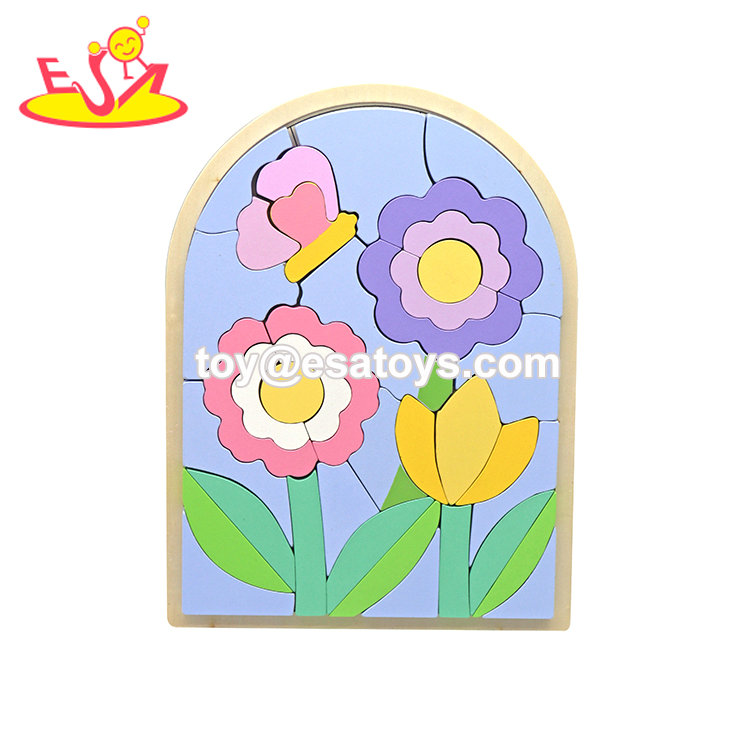 High Quality Nesting Puzzle Creative Wooden Rainbow Stacking Blocks For Kids W14A364