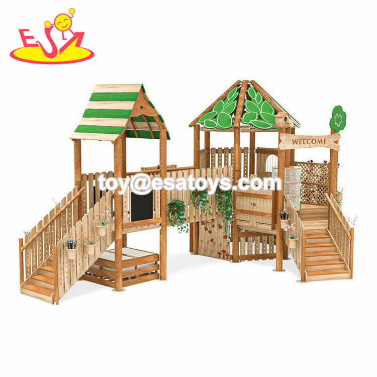 Hot Sale Kids Outdoor Backyard Play Sand Set Wooden Sandbox With 2 Benchs W01D257