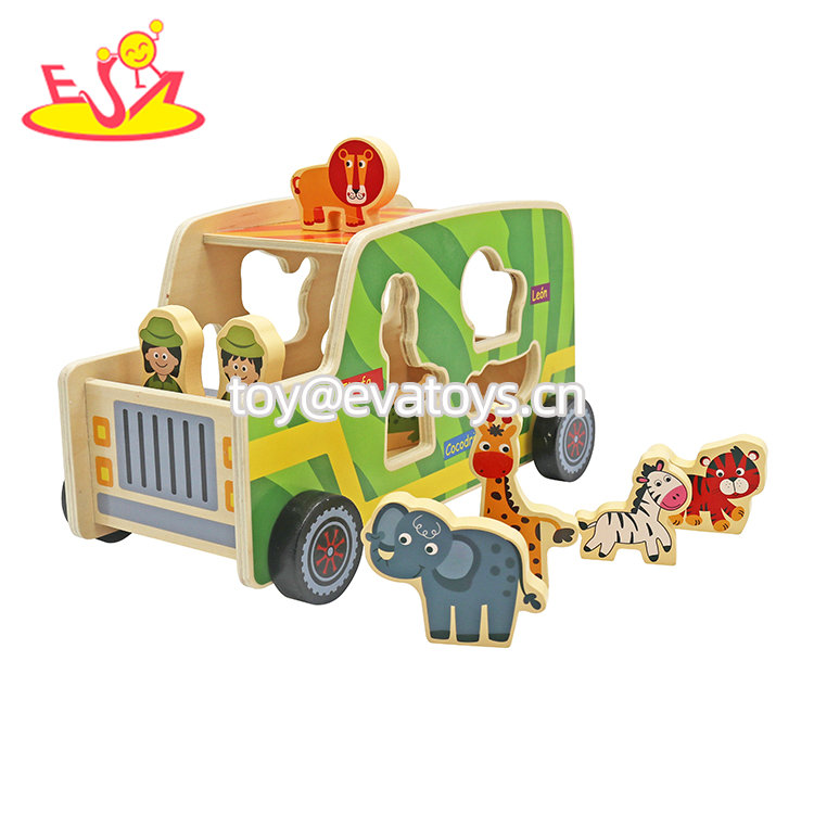 Hot Sale Early Educational Colorful Wooden Fish Stacking Tower Toy For Kids W13D410