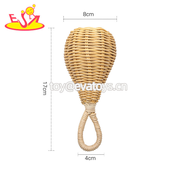 Hot Sale Sensory Teether Ring Cartoon Animal Wooden Rattle Toy For Baby W07I204