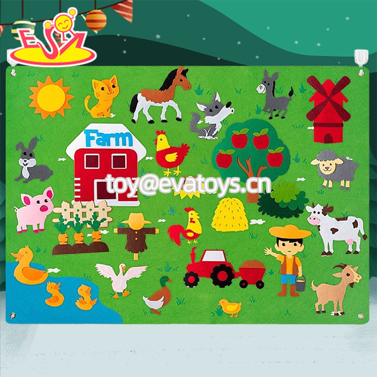 Customize Educational Wall Hanging Insect Felt Story Busy Board For Kids W12D507