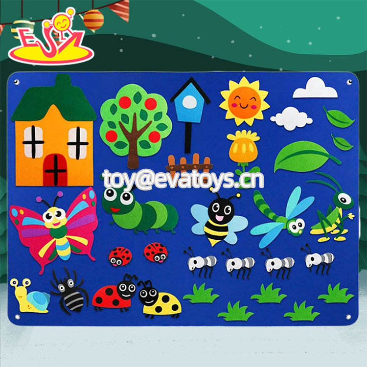 32 Pcs Montessori Wall Hanging Zoo Animals Felt Story Board Set For Kids W12D509