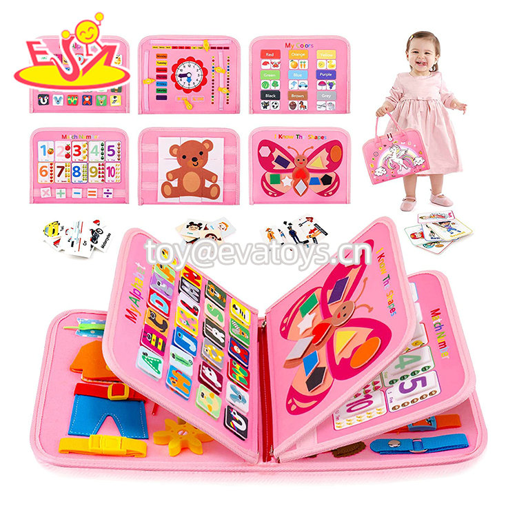 Wholesale Activity Sensoy Learning Toy Soft Felt Busy Board Book For Kids W12D524