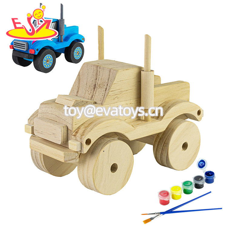 Creative Fun Arts Crafts Wooden Paint Your Own Wooden Cars for Kids W03A153