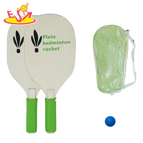 Customize Funny Outdoor Beach Ball Game Wooden Pickleball Paddle Set W01C004