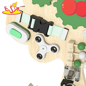 Montessori Sensory Activity Board Tree Shape Wooden Busy Board For Kids W12D439
