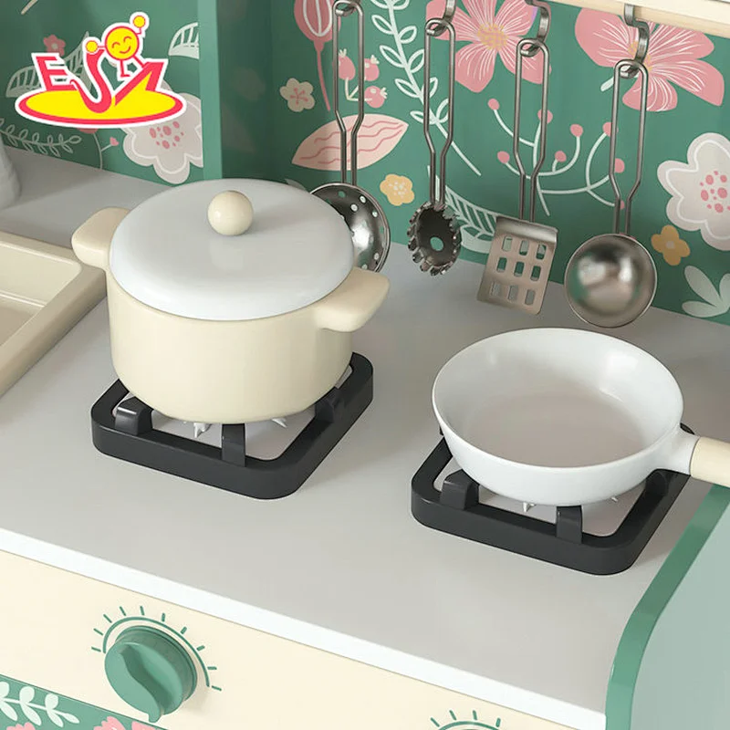 Nuevo diseño Macaron lindo juguete de cocina de madera para niños W10C582