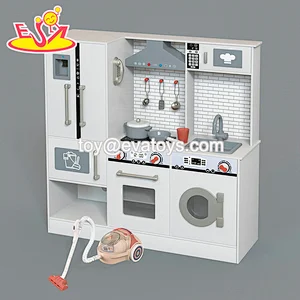 تصميم جديد معكرون لعبة مطبخ خشبية لطيفة للأطفال W10C582