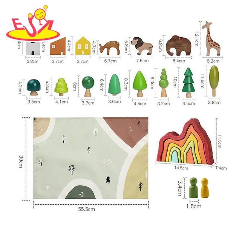 Neues Design Macaron niedliches hölzernes Spielküchenspielzeug für Kinder W10C582