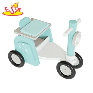 High Quality 3 Wheels Balance Bike Mini Wooden Push Scooter For Kids W16B017