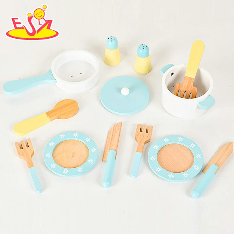 Nuevo diseño Macaron lindo juguete de cocina de madera para niños W10C582