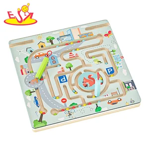 Customize educational play wooden marble maze toy for children W11H107